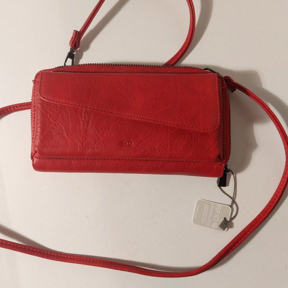 S Q Wallet Red New with Tags